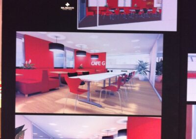 Ontwerp nieuwe lunchruimte Café G_Financiele EU hoofdkwartier Genesys